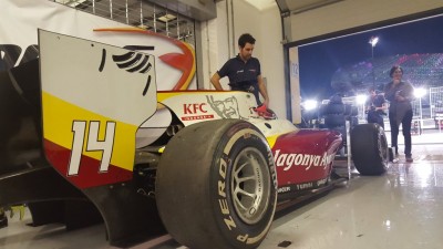 Sean Gelael test GP2 bersama tim Campos di Abu Dhabi. (seangp) 