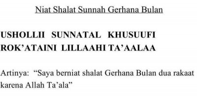 Niat shalat gerhana.