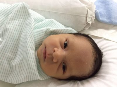Aric si bayi baru lahir di RS Bunda Jakarta, putra Reza dan Ami. (arl)  
