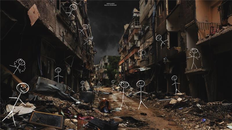 Kondisi Suriah karya Abdulazez Dukhan. (Al Jazeera)