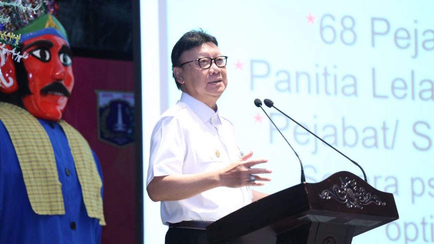 Mendagri Tjahjo Kumolo membuka acara Musyawarah Perencanaan Pembangunan (Musrenbang) Provinsi DKI Jakarta, Rabu (29/3), di Balaikota Jakarta. (foto: kemendagri.go.id)