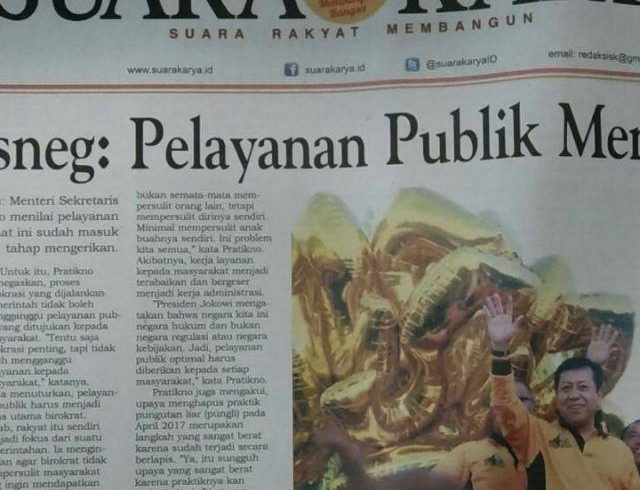 Suara Karya edisi terakhir, 31 Oktober 2016.