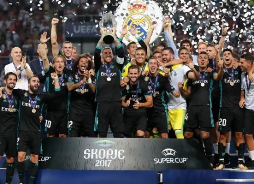 Tim Real Madrid, jura Piala Super Eropa 2017. (Foto: http://www.uefa.com)