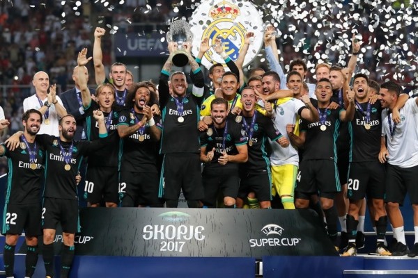 Tim Real Madrid, jura Piala Super Eropa 2017. (Foto: http://www.uefa.com)