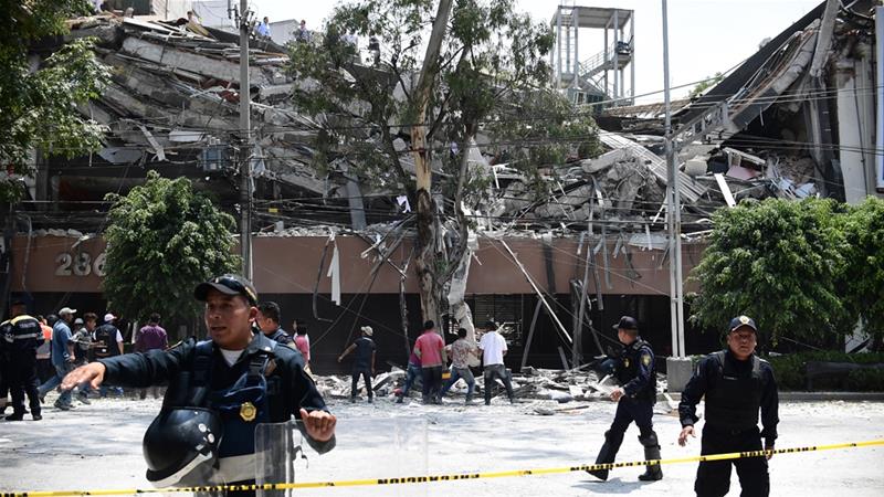Gempa di Meksiko.(Foto: AFP/Al Jazeera)