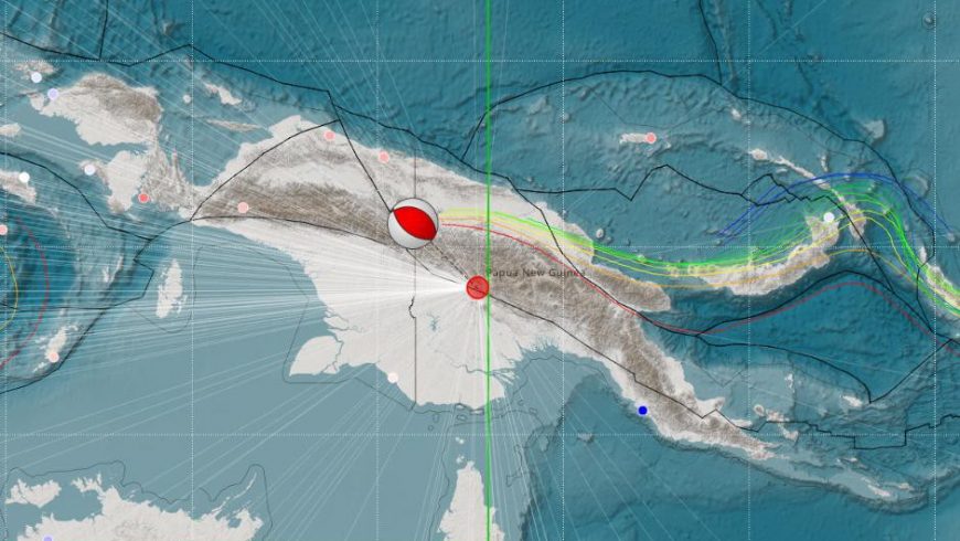 Pusat gempa di Papua Nugini.(Foto: BMKG)