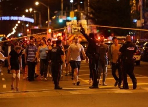 Lokasi terjadinya penembakan di Toronto. (Foto: Reuters/BBC News)