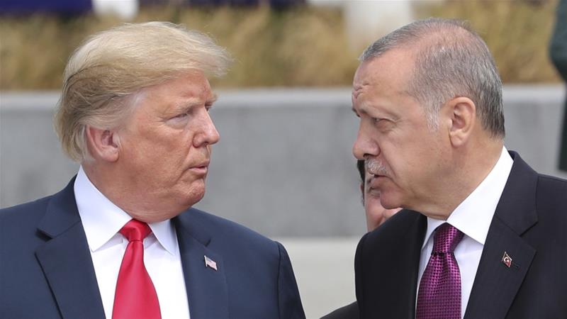 Recep Tayyip Erdogan dan Donald Trump dalam suatu kesempatan. (File: Layanan Presidensi Pers via Associated Press/Al Jazeera)