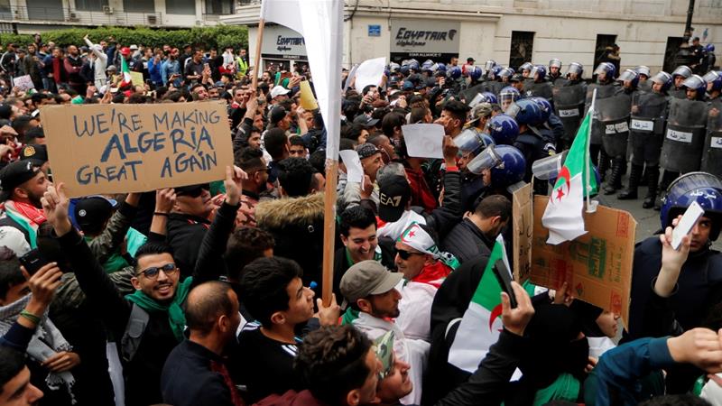 Demonstrasi adalah gambaran ketidakpuasan terbesar di Aljazair sejak 2011. (Foto/Reuters/Al Jazeera