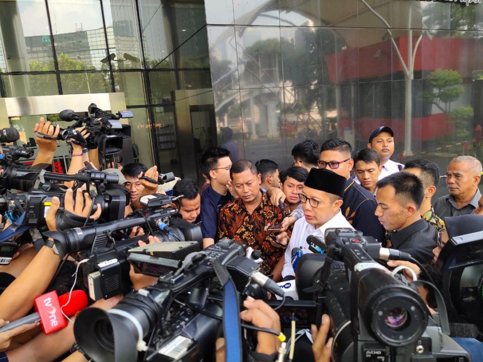 Menteri Agama Lukman Hakim Saifuddin saat tiba di Gedung KPK, Rabu (8/5). (Foto: https://kemenag.go.id)