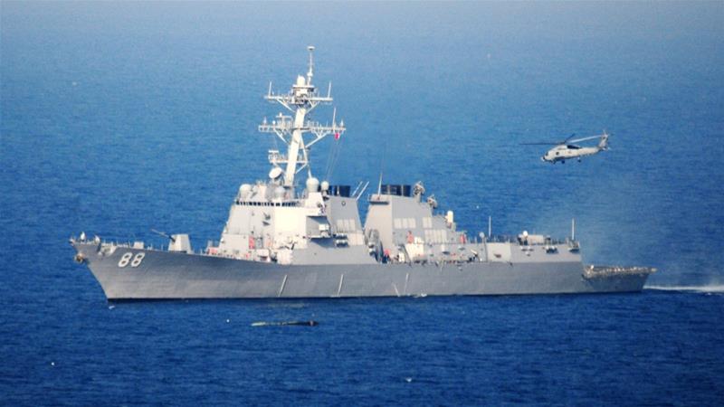 Kapal perang perusak milik AS Preble. (File: Navy Visual News Service/EPA/Al Jazeera)