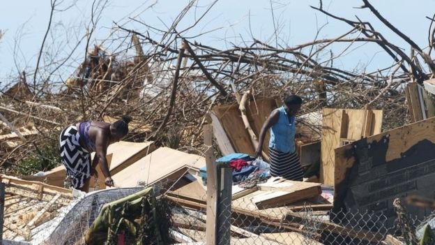 Great Abaco luluh lantak dan hampir tidak dapat dihuni lagi. (Foto: Getty Images/BBC News)