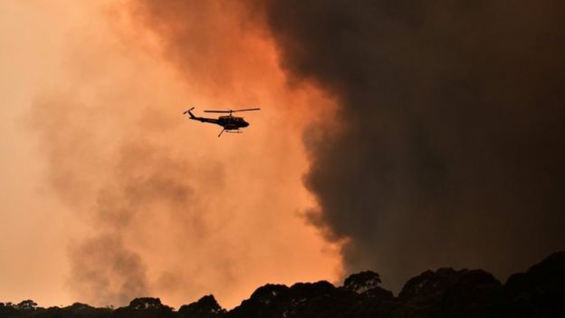 Kebakaran hutan di Australia telah menghanguskan jutaan hektar lahan. (Foto: AFP-Getty Images/BBC News)