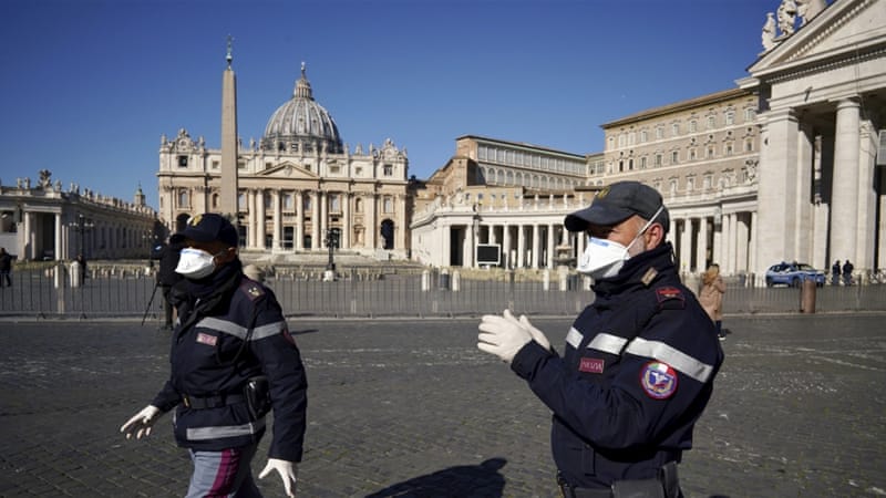 Italia pada hari Minggu lalu melaporkan terjdinya peningkatan besar dalam kematian akibat virus corona. Gambar menunjukan salah satu tempat di Italia. (Foto: AP/Al Jazeera)