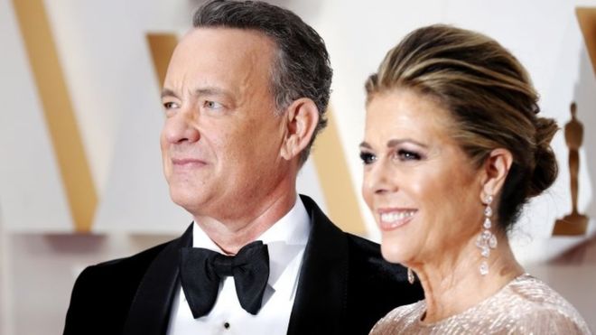 Tom Hanks dan Rita Wilson. (Foto: EPA/BBC News)