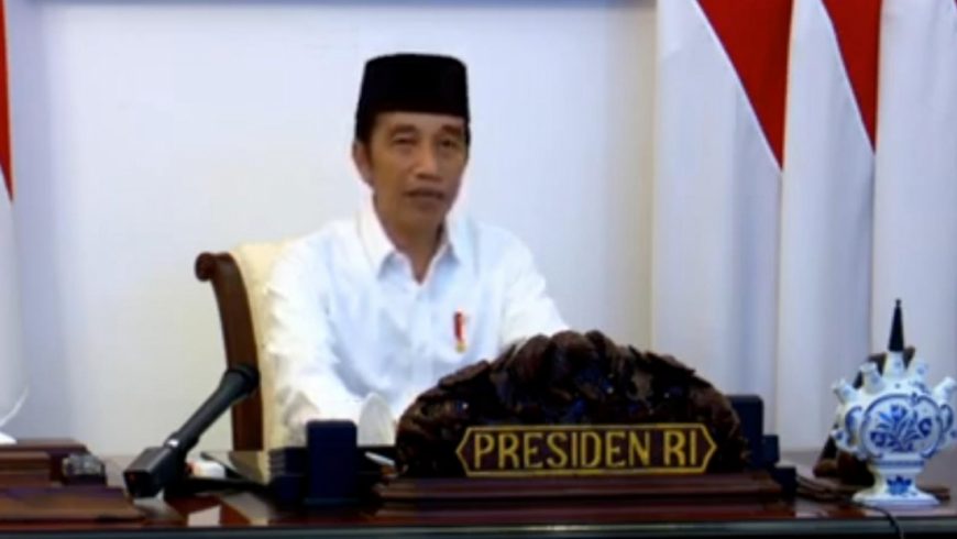 Presiden Jokowi dalam kegiatan Doa Kebangsaan dan Kemanusiaan, Kamis (14/5).(Foto: https://kemenag.go.id)