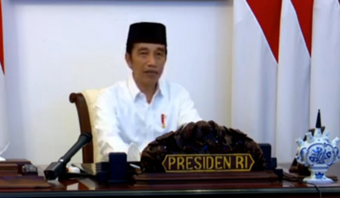 Presiden Jokowi dalam kegiatan Doa Kebangsaan dan Kemanusiaan, Kamis (14/5).(Foto: https://kemenag.go.id)