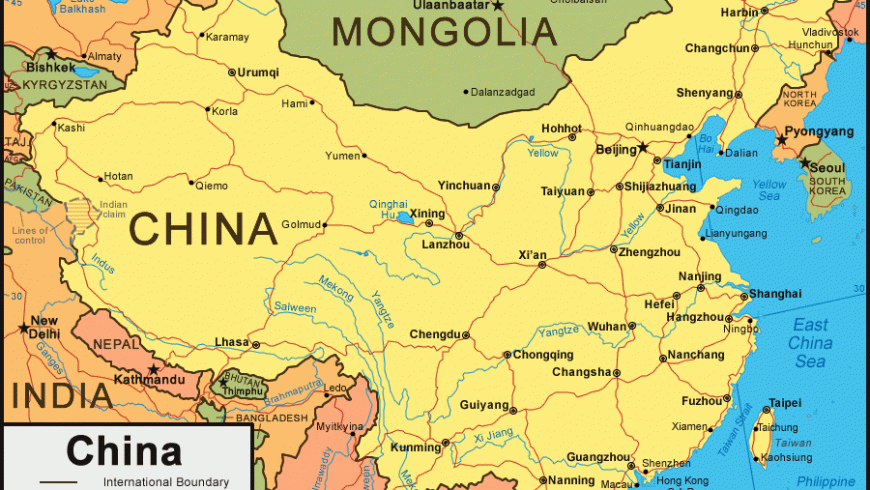 Peta China (geology.com)