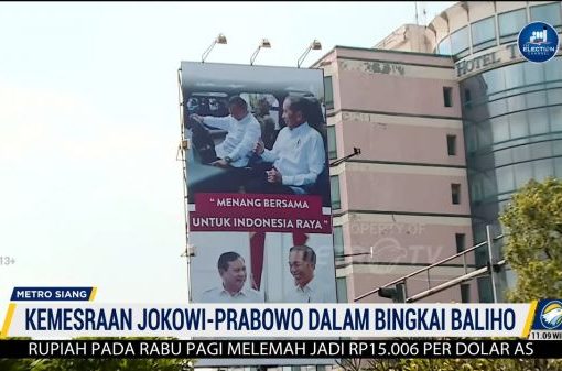 Baliho Presiden Joko Widodo (Jokowi) dan Menhan Prabowo Subianto