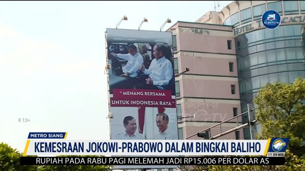 Baliho Presiden Joko Widodo (Jokowi) dan Menhan Prabowo Subianto