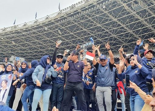 Pendukung Anies di GBK.