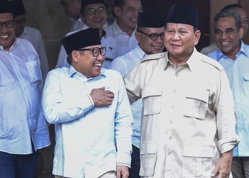 Duo ketua umum dari Koalisi Kebangkitan Indonesia Raya (KKIR), Muhaimin Iskandar (PKB) dan Prabowo Subianto (Gerindra).