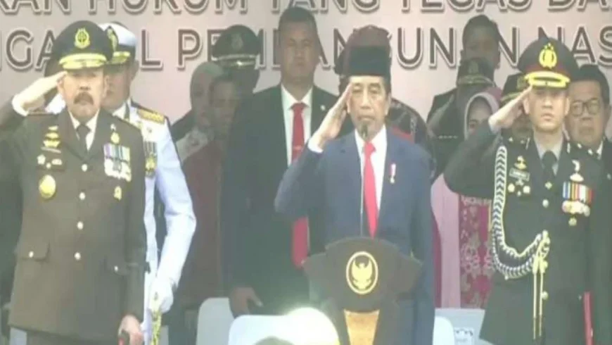 Presiden Jokowi memimpin upacara peringatan Hari Bhakti Adhyaksa ke 63.