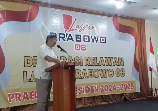 Wakil Ketua Dewan Pembina Partai Gerindra Hashim Djojohadikusumo menghadiri giat deklarasi Laskar Prabowo 08 di Gedung Djoeang, Menteng, Jakarta Pusat, Kamis 15 Juni 2023.