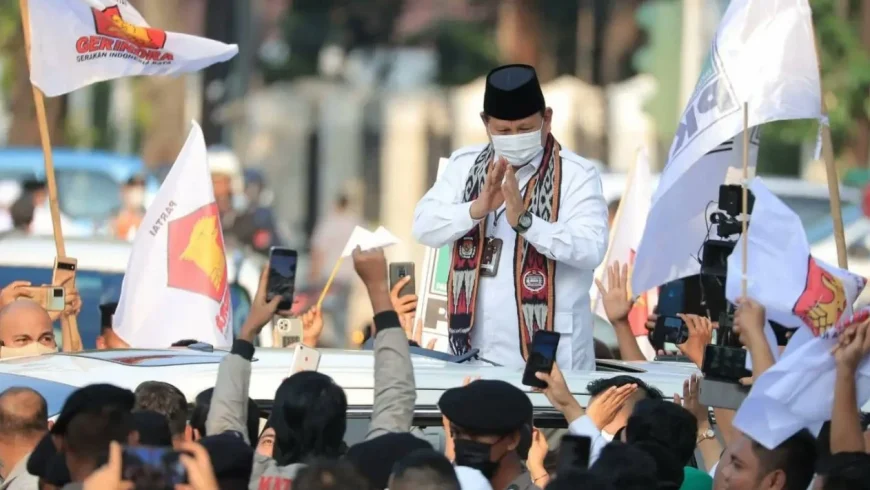 Ketua Umum Partai Gerindra Prabowo Subianto saat di KPU.