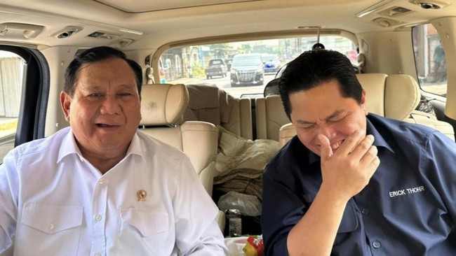 Prabowo dan Erick Thohir.