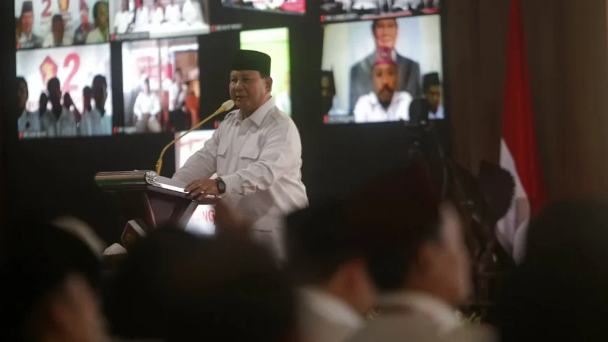 Ketua Umum Prabowo Subianto pada HUT ke-15 Partai Gerindra.