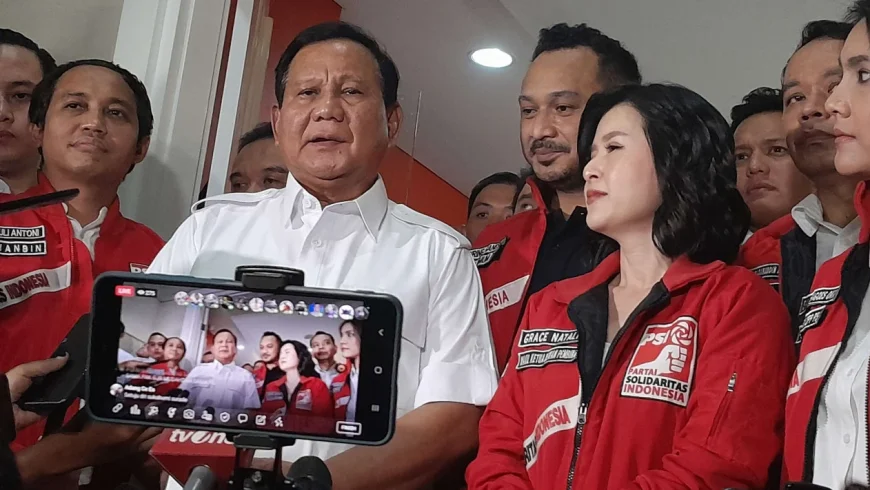 Ketum Gerindra Prabowo Subianto dan Wakil Ketua Dewan Pembina PSI, Grace Natalie