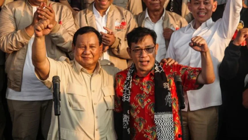 Prabowo Subianto dengan Budiman Sudjatmiko.