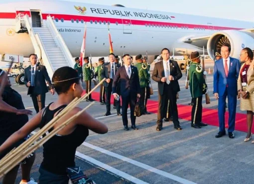 Presiden Joko Widodo tiba di Johannesburg Afrika Selatan.