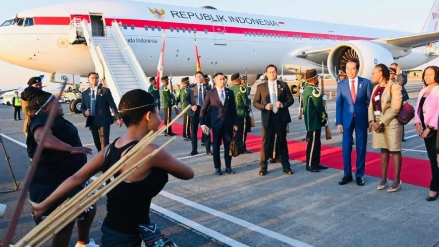 Presiden Joko Widodo tiba di Johannesburg Afrika Selatan.