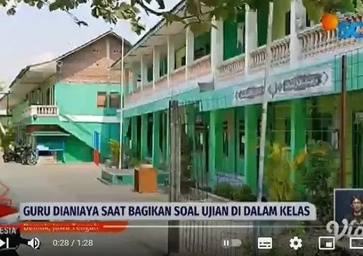 Dapat nilai jelek, murid bacok guru sendiri saat ujian tengah semester.