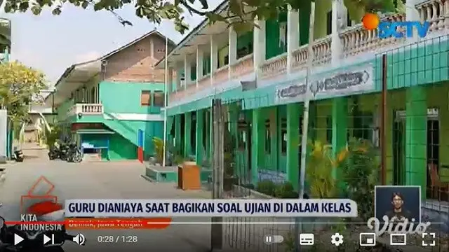 Dapat nilai jelek, murid bacok guru sendiri saat ujian tengah semester.