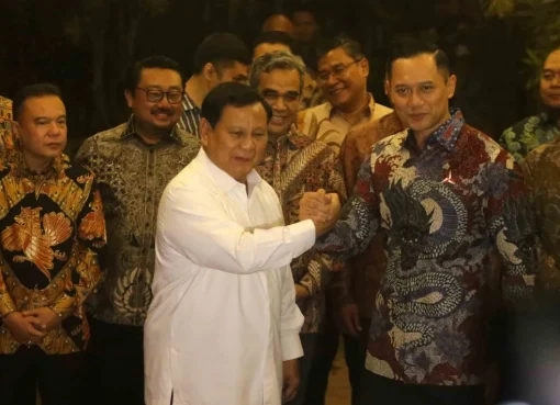 Pertemuan AHY dan Prabowo.