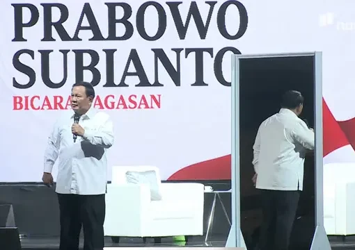 Prabowo Subianto di acara 'Mata Najwa On Stage: