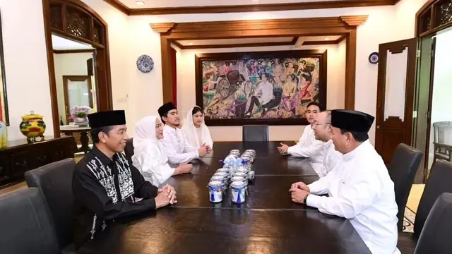 Kaesang saat sambut Prabowo.bowo.