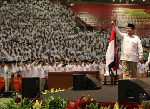 Ketum Gerindra Prabowo Subianto saat acara Rapimnas.