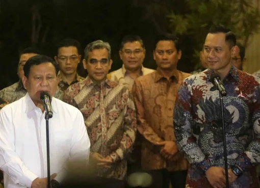 Pertemuan AHY dan Prabowo.