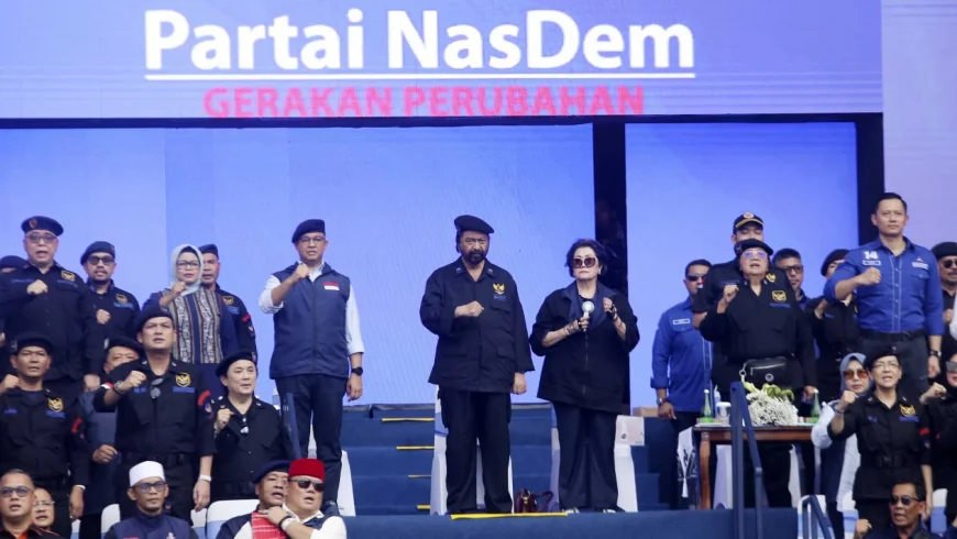 Anies Baswedan saat Acara Apel Siaga Perubahan Partai NasDem.