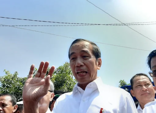 Presiden Jokowi di Pasar Kranggot, Cilegon, Banten.