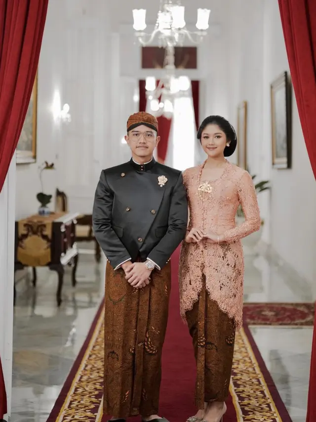 Kaesang Pangarep dan istrinya Erina Gudono.