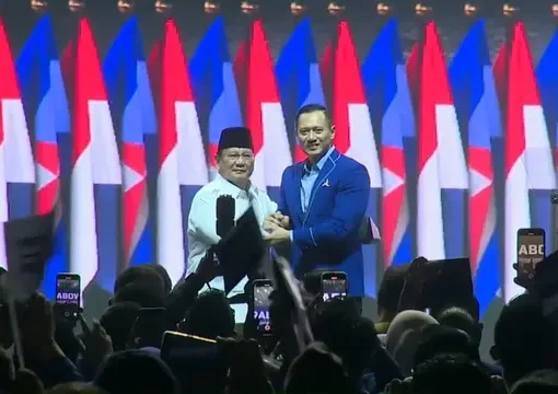 Partai Demokrat resmi mendeklarasikan dukungan kepada Prabowo Subianto sebagai capres di Pilpres 2024. Deklarasi ini digelar di Gedung JCC, Jakarta, Kamis (21/9/2023).