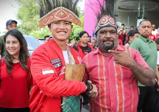 Ketua Umum Partai Solidaritas Indonesia (PSI) Kaesang Pangarep di Papua Barat,.