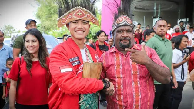 Ketua Umum Partai Solidaritas Indonesia (PSI) Kaesang Pangarep di Papua Barat,.