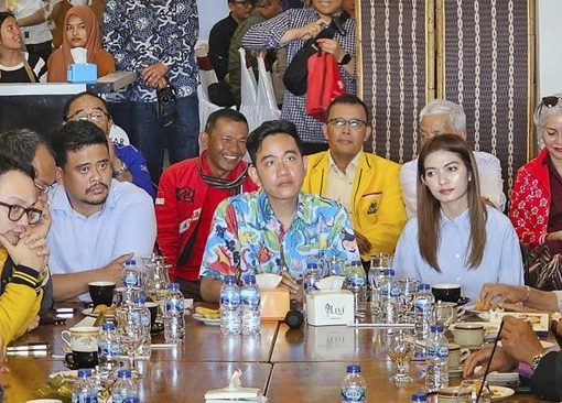 Cawapres Gibran Rakabuming Raka di Medan Sumut.