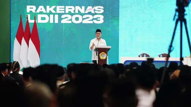 Menteri Perdagangan Zulkifli Hasan saat menghadiri Pembukaan Rakernas LDII.
